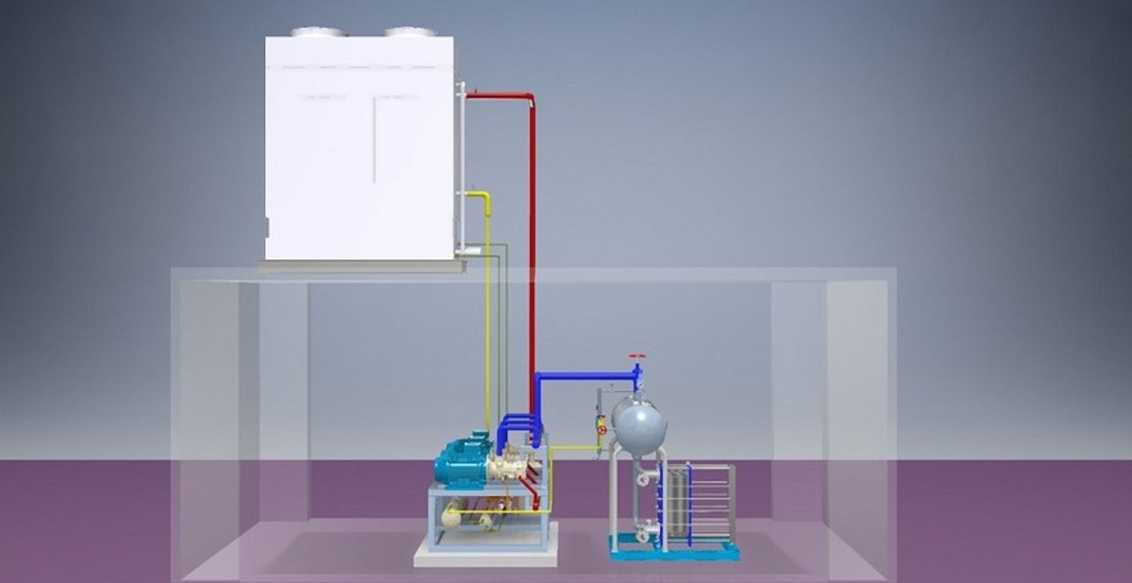 Diseño 3D de equipo industrial